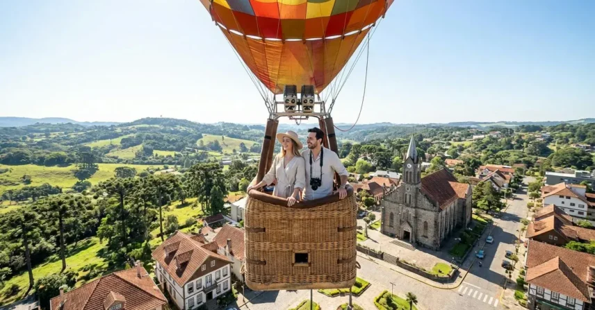 Os 3 melhores passeios de balão em Gramado Os 3 melhores passeios de balão em Gramado